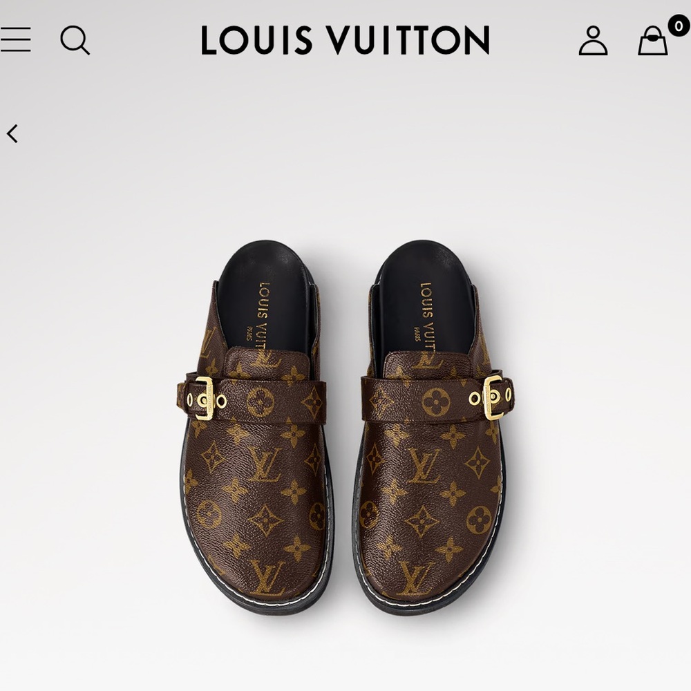 Louis Vuitton Brown Monogram Mules. Lv cosy flat